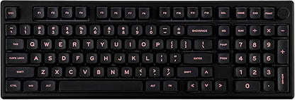 EPOMAKER Galaxy100 QMK/VIA Wireless Gaming Keyboard, Aluminum Shell, Bluetooth/2.4Ghz/USB-C, Pre-Lubed Hot-Swappable Linear Switches, NKRO, RGB Backlit (Black, Wisteria Linear Switch)