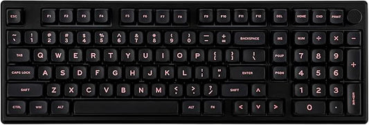 EPOMAKER Galaxy100 QMK/VIA Wireless Gaming Keyboard, Aluminum Shell, Bluetooth/2.4Ghz/USB-C, Pre-Lubed Hot-Swappable Linear Switches, NKRO, RGB Backlit (Black, Marble White Switch)