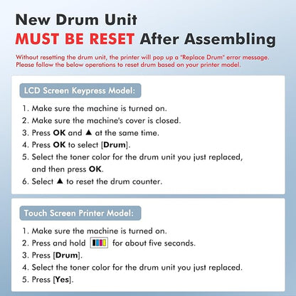 DR229 DR229CL Drum Unit 4-Pack Compatible Replacement for Brother DR229 DR-229CL for MFC-L3780cdw MFC-L3720cdw HL-L3220cdw HL-L3280cdw HL-L3295cdw DCP-L3560cdw Printer