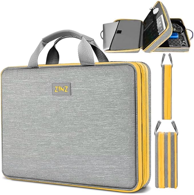 ZINZ Slim Expandable Laptop Case 15.6 Inch Sleeve Upgraded Protective Durable Recycled Carrying Case Compatible with MacBook 15" & 16" and Most 15" 15.6" 16" Notebook,G01YL01