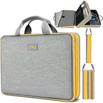 ZINZ Slim Expandable Laptop Case 15.6 Inch Sleeve Upgraded Protective Durable Recycled Carrying Case Compatible with MacBook 15" & 16" and Most 15" 15.6" 16" Notebook,G01YL01