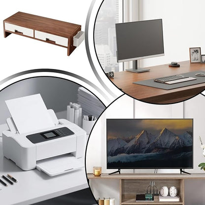 Display - Adjustable Desk , Monitor Riser for Computer Use, Sturdy Compact Design Easy Setup Height Office Desktop Tool, Screen Organizer Accessory for Home Study Bedroom