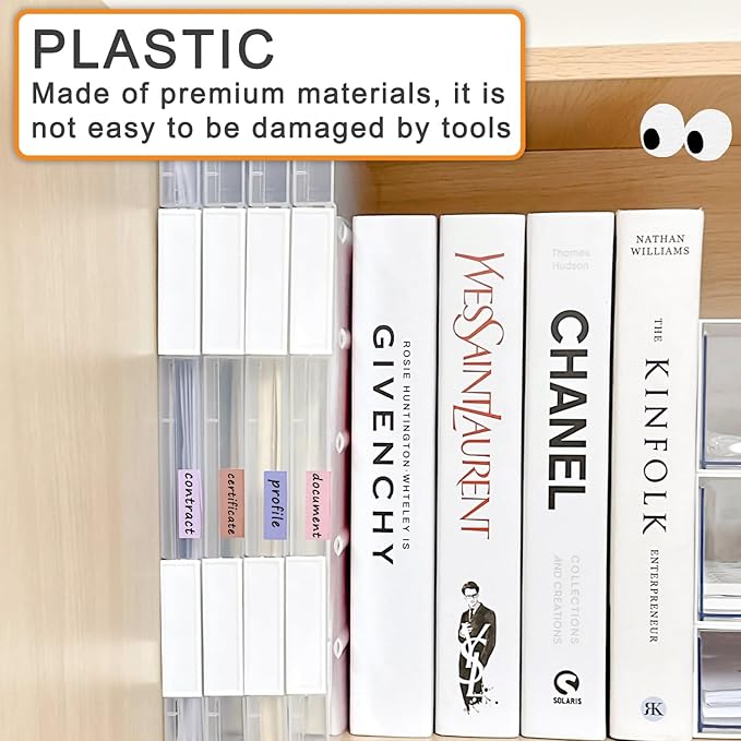 6 Pcs Clear A4 File Portable Project Case, Plastic Storage Box for 8.5" x 11" Letter Paper, Scrapbook Paper Storage Boxes Documents Magazines Holder