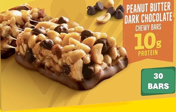NV Peanut Butter Dark Chocolate Protein Chewy Bars (30 ct.) Gluten-free by NV