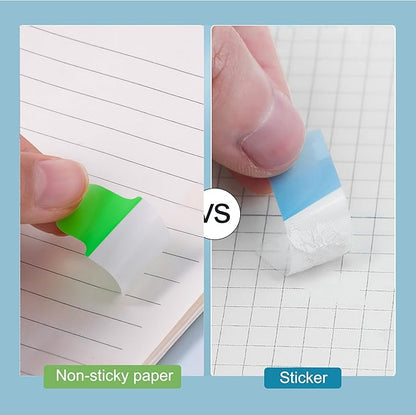 Golcellia Sticky Tabs - 600 Sheets Notebook Tabs - Sticky Flags, Index & Page Tabs - Durable Divider & Binder Tabs for Books & Bibles（6 Pcs, 5 - Color）