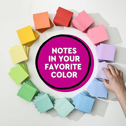 Post-it Super Sticky Notes, 5 Sticky Note Pads, 3 x 3 in., School Supplies, Office Products, Sticky Notes for Vertical Surfaces, Monitors, Walls and Windows, Orchid Frost Lavender