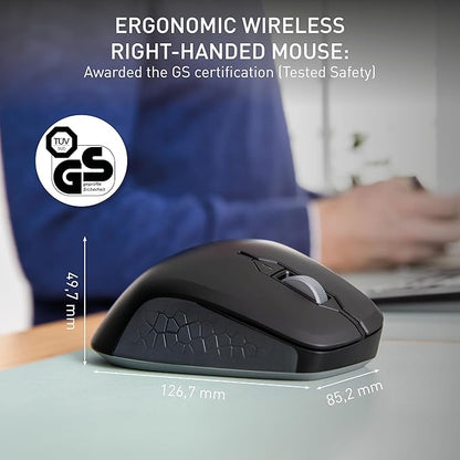 Cherry Stream Mouse Comfort. Silent Click with Ergonomic Shape and Wireless Freedom.