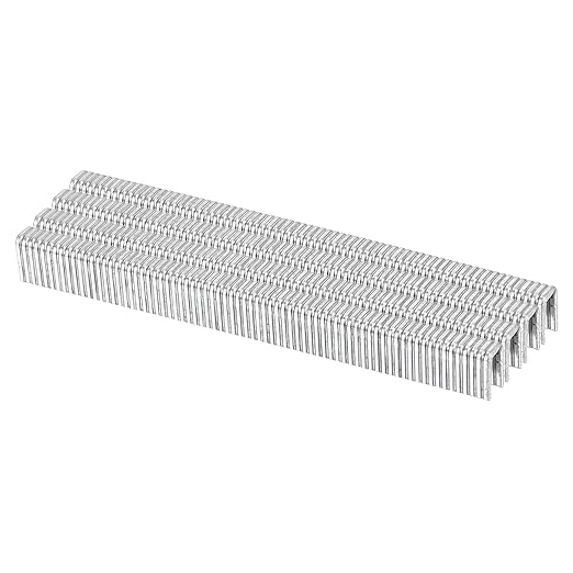 uxcell 18 Gauge Narrow Crown Staples 1/4" x3/8", 10000Pcs Galvanized Steel for Pneumatic, Electric Stapler, White