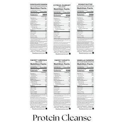Raw Generation Protein Cleanse – 10-Day Juice & Smoothie Cleanse for Weight Loss, Lean Muscle, Reduced Bloating & Increased Energy – 60 Bottles to Support Workouts and Reset Your Diet