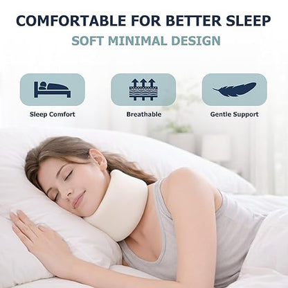 Sammons Preston Universal Contour Cervical Brace, Adjustable Hook and Loop Closure, For Neck Strain, Injury, or Post-Op Surgery, Relieves Neck Pain and Spine Pressure, Cream Color, 2” High
