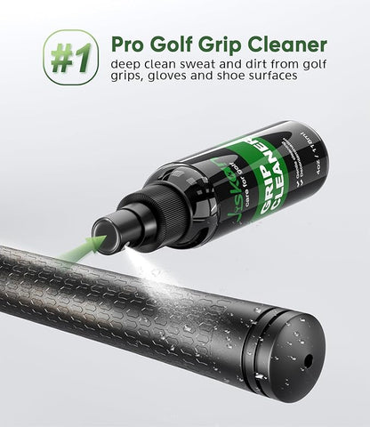 Pro Golf Cleaning Kit with Golf Club Cleaner Brush, Grip Cleaner, Club Polish, Towel, Club Groove Sharpener Tool Essentials Golf Accessories for Men Golf Gifts for Golfers