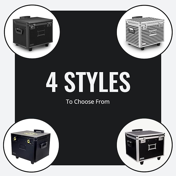 Vaultz Portable File Storage Box with Handle - 14.5" x 17.5" x 15.5" Letter/Legal Size Mobile Lock Box - Double Combination Locking Cabinet - Black