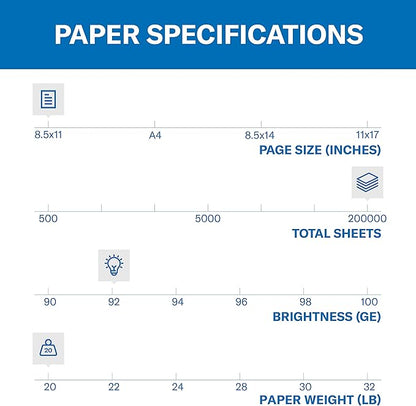 Hammermill Printer Paper, 20 lb Copy Paper, 8.5 x 11-1 pallet, 80 cases (200,000 Sheets) - 92 Bright, Made in the USA, 130600P