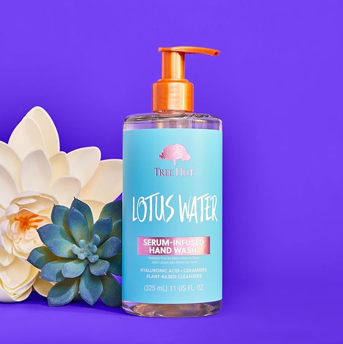 Tree Hut Lotus Water Serum Infused Hand Wash | Nourish & Hydrate Hands with Strengthening Skin Care | Long Lasting Scent | Cleanse & Lock in Moisture | 11 fl oz.