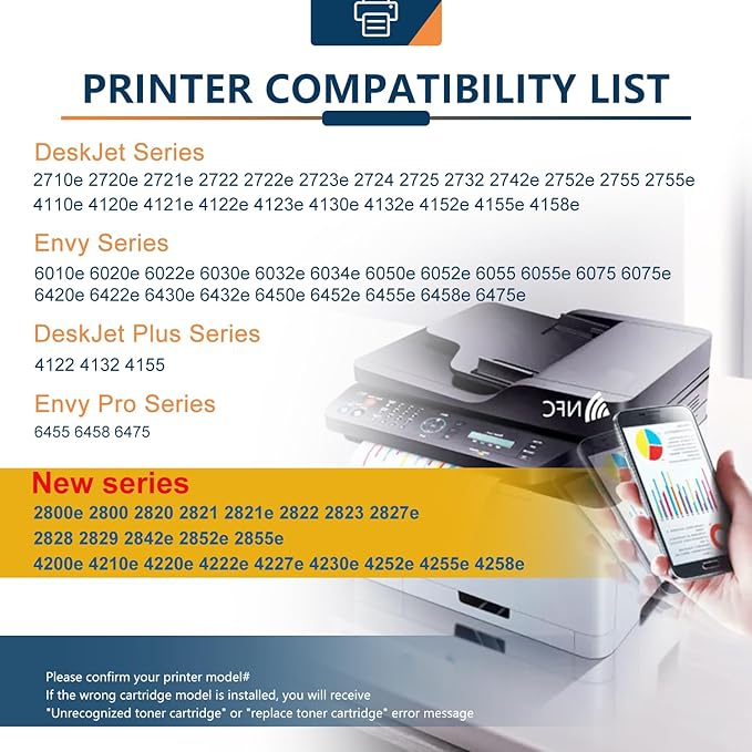 67XL Ink Cartridge Compatible for HP 67 XL hp67xl Black/Color Combo Pack for DeskJet Envy 2855e 2827e 2755e 6055e 2700 2700e 6000 6000e 4155e 4227e 2734e 6455e 6400 2752e 4100 4100e 6400e Printer