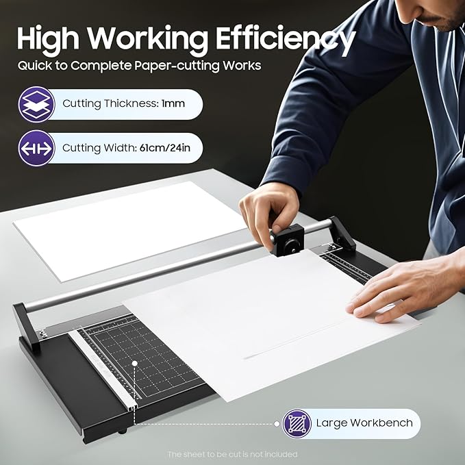 Professional Rotary Trimmer, Guillotine Trimmer, Rotary Paper Cutter for Offices, Schools and Crafts