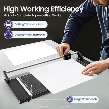 Professional Rotary Trimmer, Guillotine Trimmer, Rotary Paper Cutter for Offices, Schools and Crafts