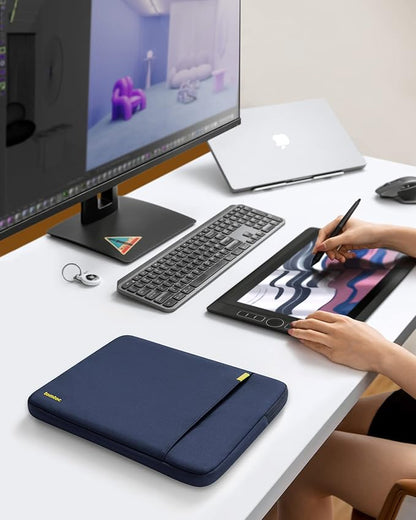 tomtoc 360° Protective Laptop Sleeve for 16-inch MacBook Pro M4/M3/M2/M1 Pro/Max A3403 A3186 A2991 A2780 A2485 A2141 2024-2019, Dell XPS 16 Laptop, Water-Resistant MacBook Case with Accessory Pocket