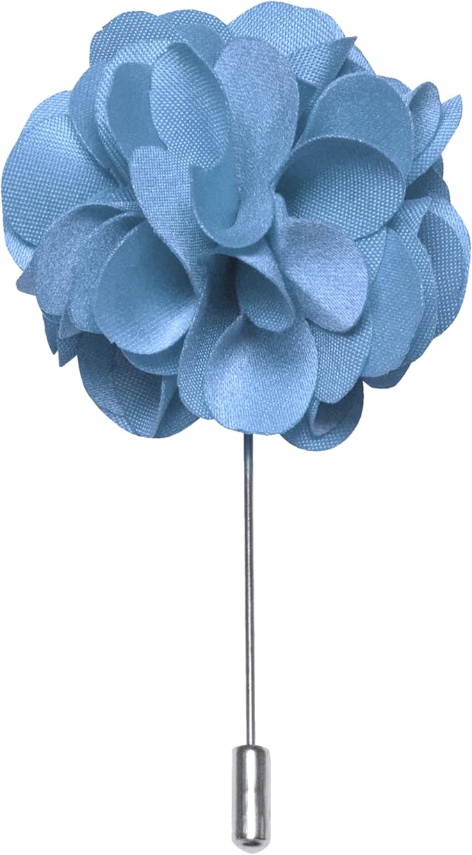RBOCOTT Solid Color Tie and Pocket Square Hankerchief with Lapel Pin Set for Men