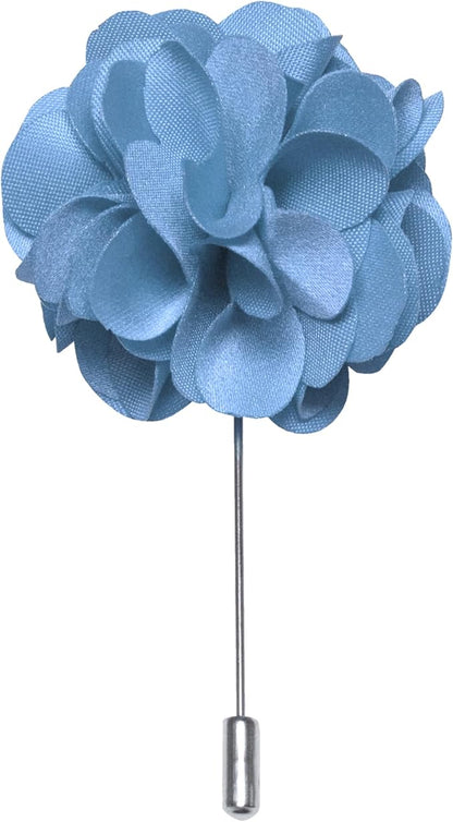 RBOCOTT Solid Color Tie and Pocket Square Hankerchief with Lapel Pin Set for Men
