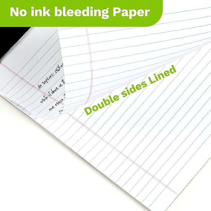Goefun Legal Pads 8.5 x 11-50 Sheets Notepad, 12 Pack White Lined Notepads 8.5 x 11 Wide Ruled, Perforated Writing Pads Letter Size for Office, School, College