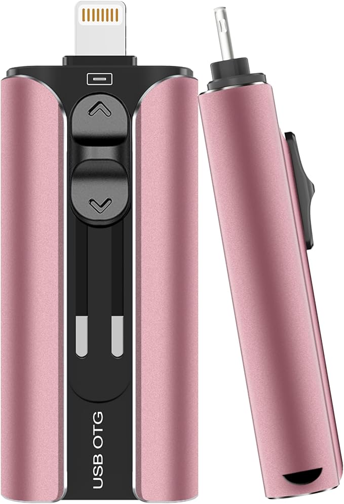 MFi Certified 512GB Flash Drive for iPhone USB Memory Stick Thumb Drives, High Speed USB Stick iPhone Flash Drive for Photos Videos,Photo Stick External Storage for iPhone/iPad/Android/Laptop (Pink)