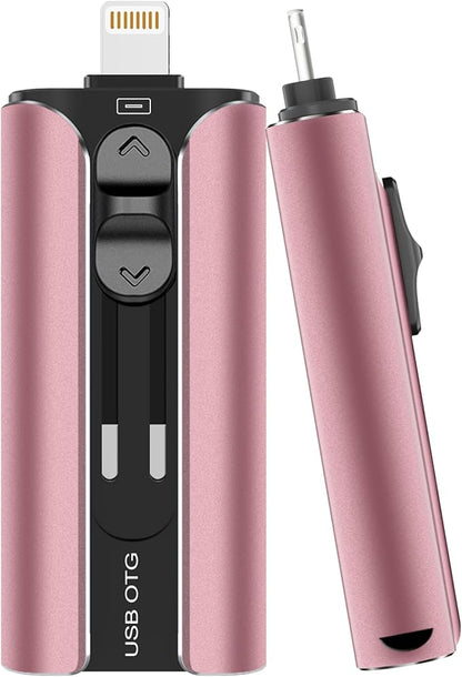 MFi Certified 256GB Flash Drive for iPhone USB Memory Stick Thumb Drives, High Speed USB Stick iPhone Flash Drive for Photos Videos,Photo Stick External Storage for iPhone/iPad/Android/Laptop (Pink)