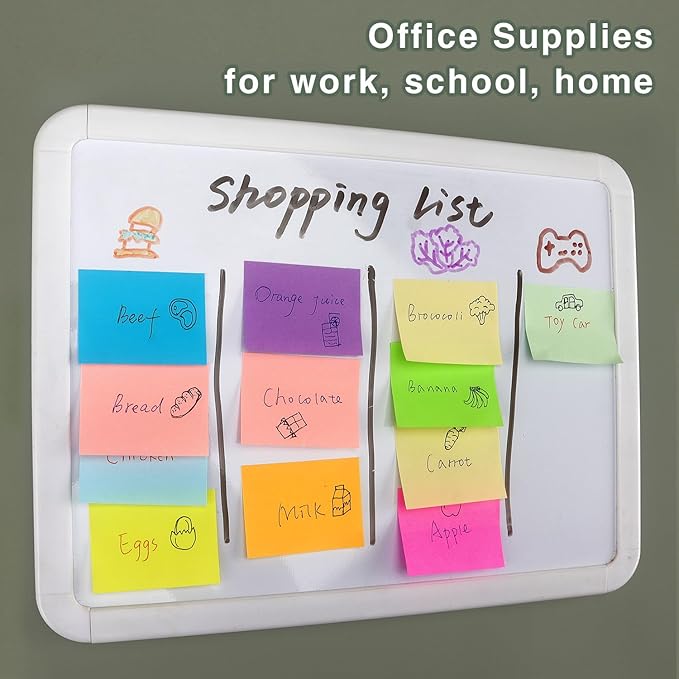 Eastern Wolf Sticky Notes 1.5x2 Self-Stick Notes 10 Bright Multi Colors Sticky Notes 20 Pads 100 Sheet/Pad