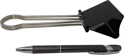 Clipco Binder Clips Super Extra Large 2-1/3in Black (2-Pack)