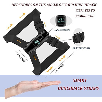 Upgraded Smart Posture Corrector Adjustable Posture Correction Angle with Vibration Posture Reminder Correct Hunchback Posture Correction Back Posture Monitor Hunchback Smart Corrector