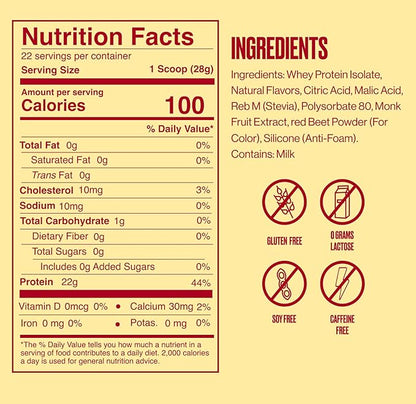 SEEQ Clear Whey Isolate Protein Powder, Strawberry Lemonade - 22 Servings, 22g Protein Per Serving - 0g Lactose, Sugar-Free, Keto-Friendly, Soy Free - Juice-Like Protein, Post-Workout