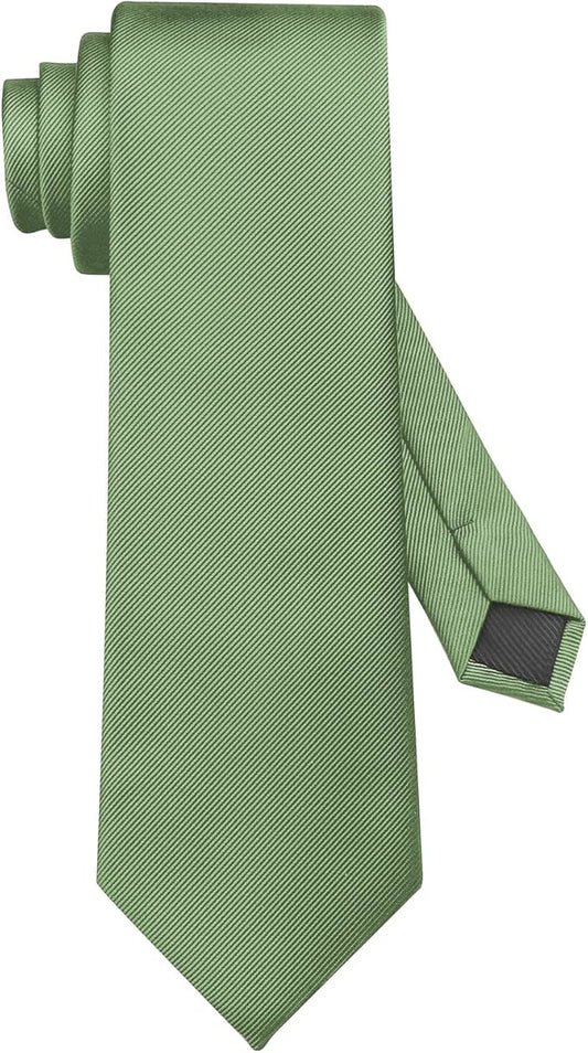 DecTwig Men's Ties Solid Color Formal Neckties 3.15" (8CM) Black Ties For Men