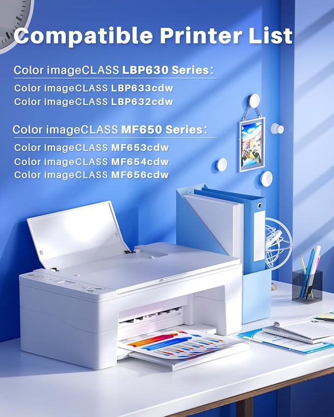 INK4U 067H Toner Cartridge Set Compatible Replacement for Canon CRG-067H 067 Toner Work with imageCLASS MF654Cdw MF656Cdw MF653Cdw LBP633Cdw LBP632Cdw Printer (4 Pack,BK/C/M/Y)