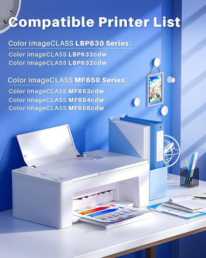 INK4U 067H Toner Cartridge Set Compatible Replacement for Canon CRG-067H 067 Toner Work with imageCLASS MF654Cdw MF656Cdw MF653Cdw LBP633Cdw LBP632Cdw Printer (4 Pack,BK/C/M/Y)