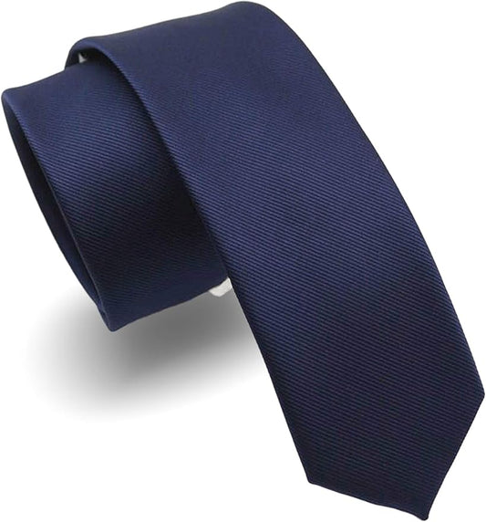 RBOCOTT 2.4" Solid Color Skinny Tie for Men Slim Necktie(6cm)
