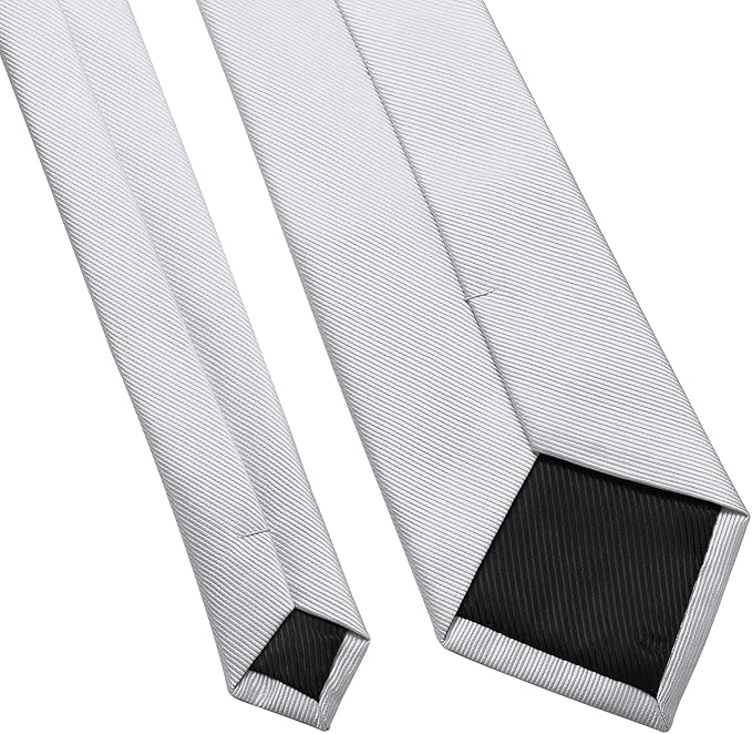 DecTwig Men's Ties Solid Color Formal Neckties 3.15" (8CM) Black Ties For Men
