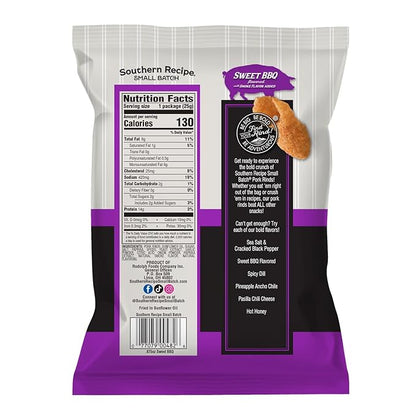 Pork Rinds Variety Pack | Hot Honey, Sweet BBQ, Spicy Dill, Salt & Pepper | 4 Flavors | Southern Recipe Small Batch Chicharrones | Keto Friendly & Low Carb | Snack Bag (20 Count)