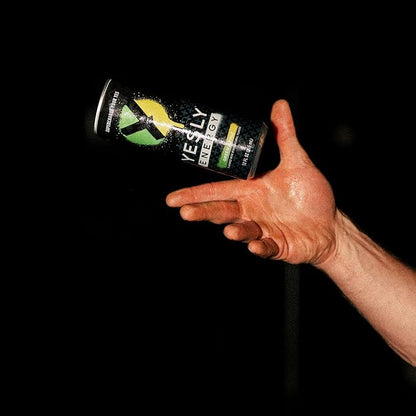 Yesly Energy - All Natural Clean Energy Drink - Zero Sugar Functional Energy Infused with Vitamins and Electrolytes - Green Apple, 12 Fl Oz (Pack of 12)