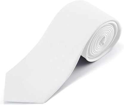 Black Ties For Men Solid Pure Color Formal Neckties 3.15" (8CM) Men's Tie for Business and Wedding with Gift Box