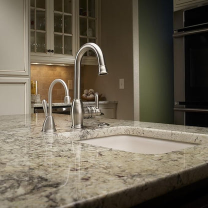 InSinkErator View Instant Hot Water Dispenser System - Faucet & Tank, Satin Nickel, H-View-SN 14.6 x 10 x 8.4 inches
