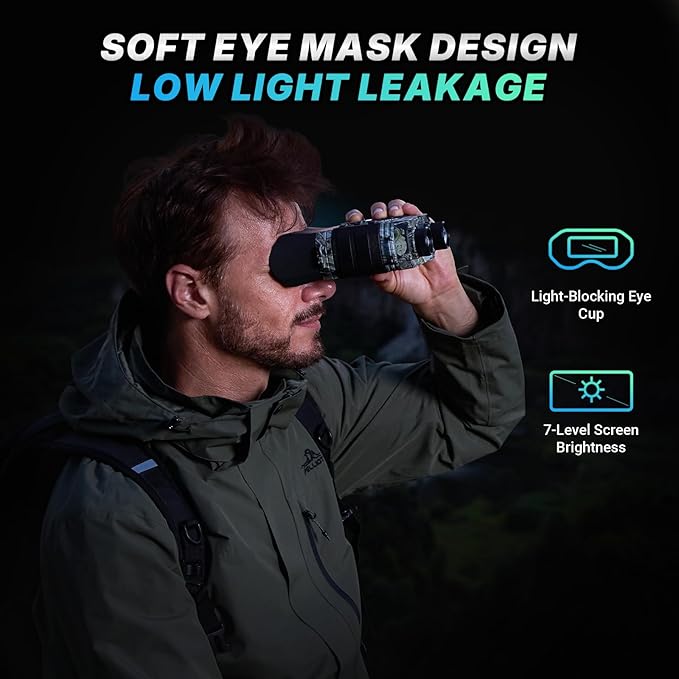 Night Vision Goggles, 4K Night Vision Binoculars for Adults, 36MP, 1300FT Range,8X Digital Zoom, 5000mAh Battery, Flashlight & Compass, Infrared Vision, 32GB Card, for Camping & Security