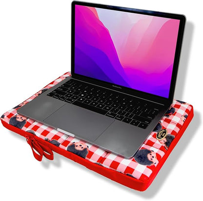 Sonix | Puffy Laptop Sleeve | 15-16 Inch, Quilted Pillow Puffer Laptop Carrying Case, Computer Sleeve | Monchhichi Check