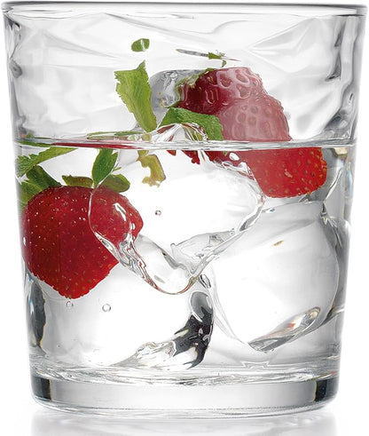Glaver's Whiskey Glasses 13 oz. Barware Set of 4 Old Fashioned Glasses for Whisky, Scotch, Bourbon, Liquor, Juice, and Cocktails.
