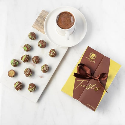 CARIANS Assorted Dubai Chocolate Truffles Box, Dubai Chocolate Candy with Pistachio and Kunafa, Box of Candy, Luxury Premium Gourmet, Great for Gift Giving, Christmas, Thanksgiving, Anniversary