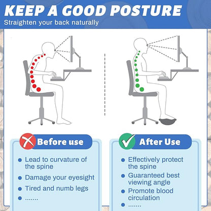 Taiyin Ergonomic Wood Foot Rest for Enhanced Circulation Under Desk Wood Footrest Stool Rocker Balance Board for Supporting Relieving Leg Pressure, Home and Office Use, 15.8 x 11 x 4.3 Inches