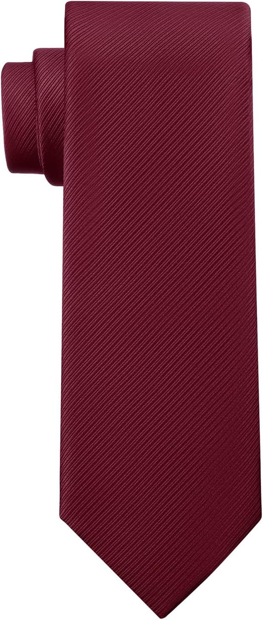 KOOELLE Men's Ties Solid Pure Color Plain Neckties Formal Black Ties For Men