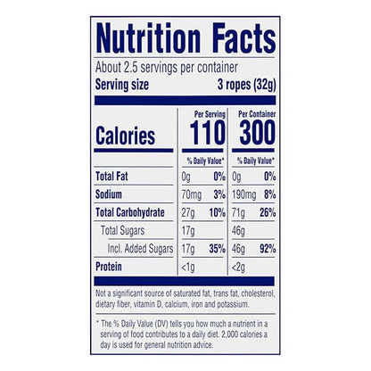 SweeTARTS Ropes, Cherry Punch Candy, 3 Ounce Pouch (Pack of 12)