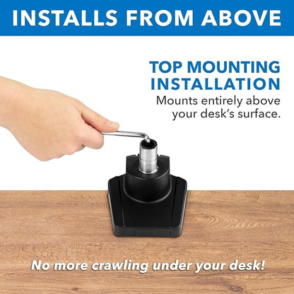 Mount-It! Single Monitor Arm Mount | Premium Monitor Desk Stand | Articulating Mechanical Spring Arm | Fits 24 27 30 32 Inch VESA 75 100 Compatible Computer Screen | C-Clamp and Grommet Bases