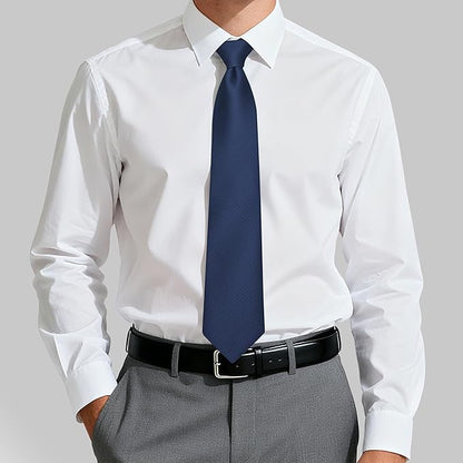 Fineknot Black Ties for Men, Formal Neckties for Men, Solid Color Mens Ties for Business, Wedding, Party, Mens Neck Tie