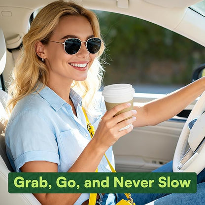 Paper Coffee Cups with Lids & Sleeves 12 oz Hot Cups, 20 Pack To Go Cups with Lids & Sleeves, BPA Free Unbleached Thickened Leak Proof White Paper Cups for Everyday Office Coffee Bar Supply Essentials